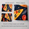 Pizza-themed design. Bedding Duvet cover sets Duvet covers Pillowcases gifts (1 * Duvet Cover 2 * Pillowcases, without duvet insert)