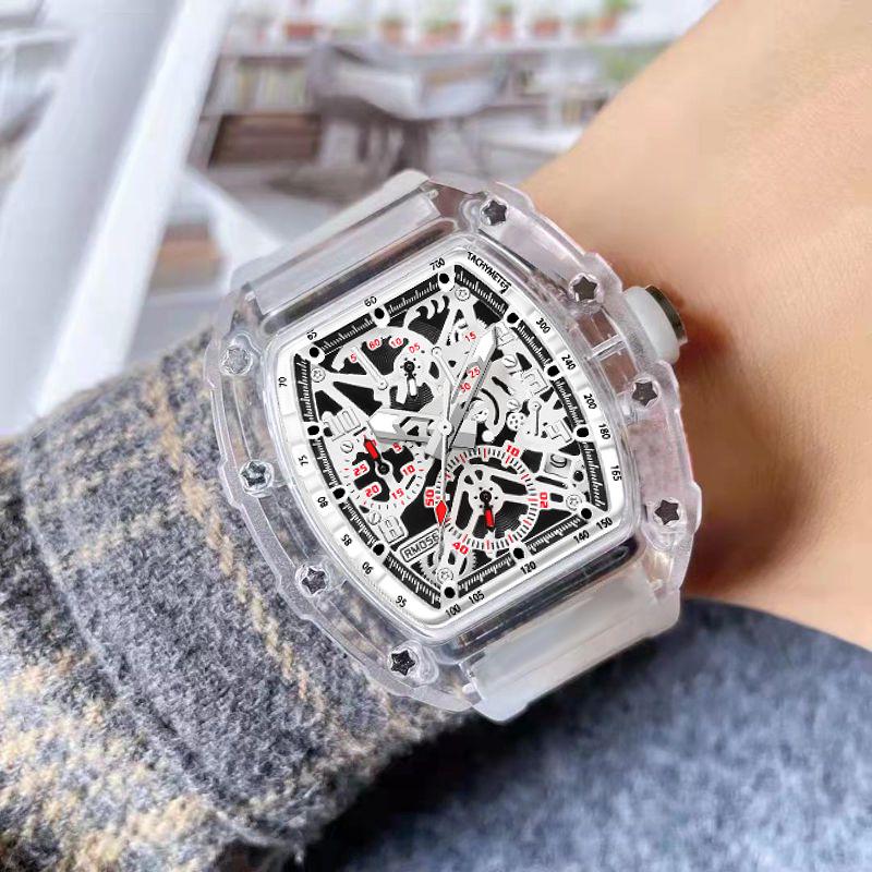 

ZIDO Мужские 1702 Бочкообразные Повседневные Светящиеся Автоматические Кварцевые Спортивные Часы Without Gift Box оранжевый