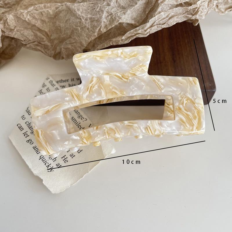 Korean Floral Acetate Medium Claw Clip - Versatile Hair Accessory