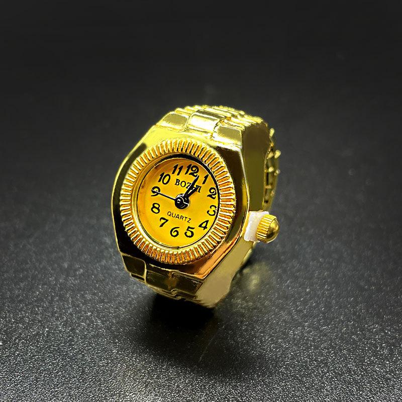 

Vintage Rings Punk Elastic Stretchy Quartz Watch Rings For Women Man Individ