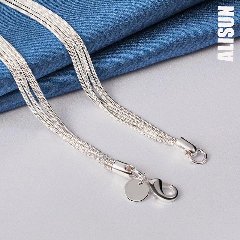 925 Sterling Silver Snake Chain Butterfly Necklace Fashionable Wedding Jewelry