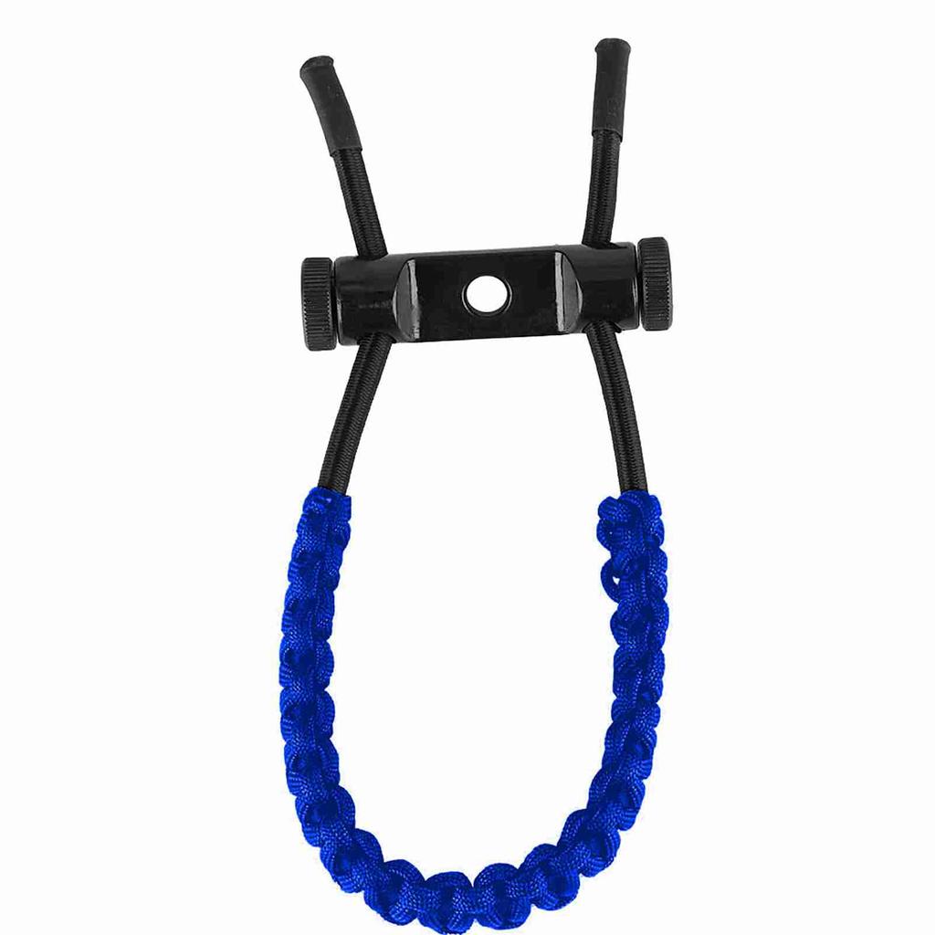 1Pc Archery Adjustable Compound Bow Wrist Sling Braided Cord Rope For Adult (Blue)