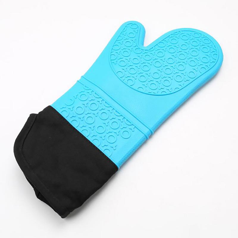 1pc Insulated Oven Gloves Silicone Heat-proof Gloves Oven Mitts Microwave Oven Baking Tools Household Kitchen Bar Bakeware
