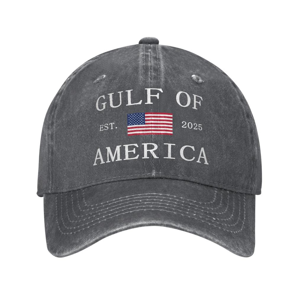 Gulf of America Print Cap for Men Women Cotton  Trucker Hat Lerisure Headwear Baseball Cap Adjustable