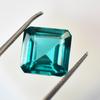Natural Green Tourmaline 7ct Square Cut Certified Loose Gemstone