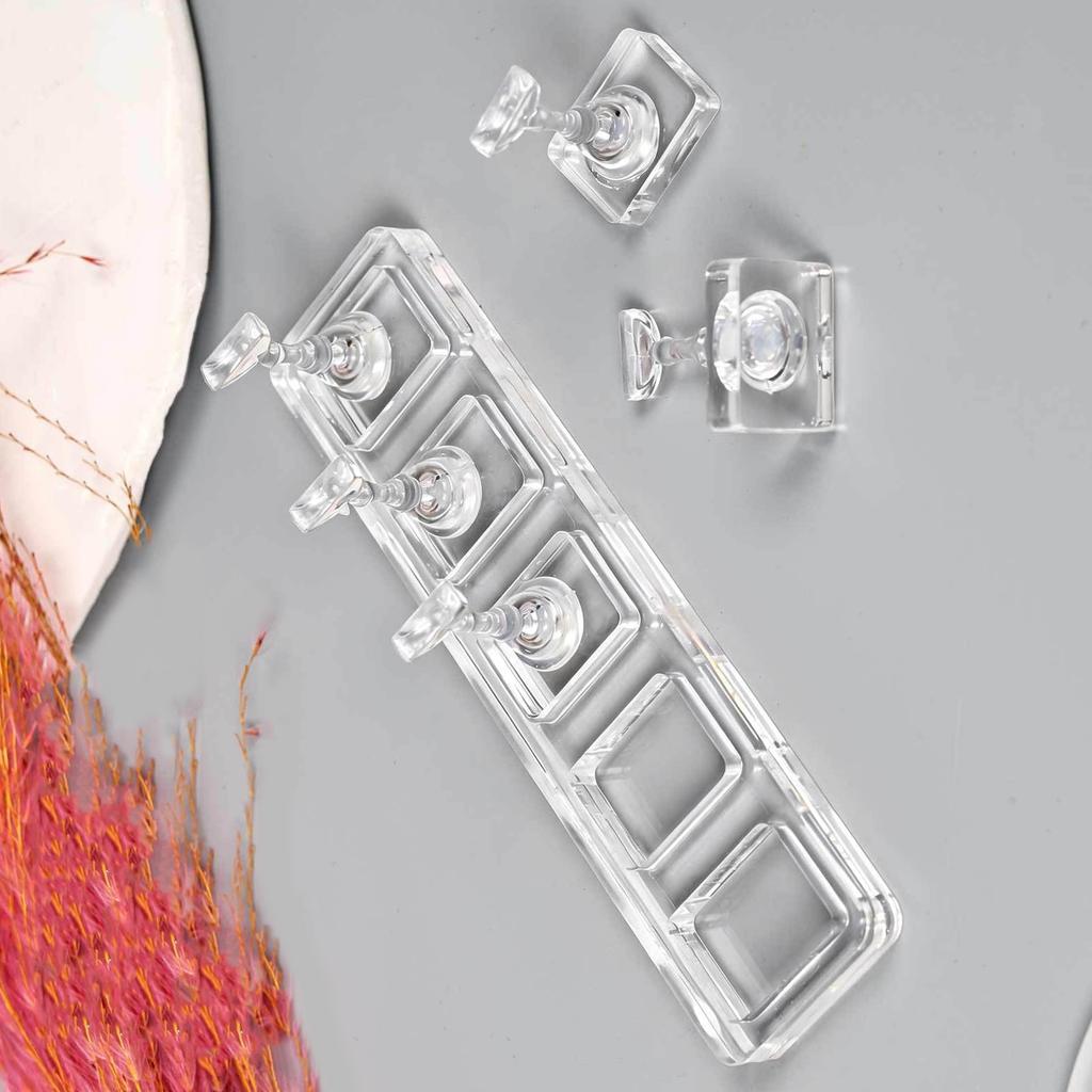 Clear Nail Display Tray 5/10 Slots Scratch Resistant Surfaces Optimal For Nail Salon Demonstration And Photography