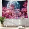 VIKAMA Cherry Blossom Skull Tapestry Gothic Floral Wall Hanging Fabric for Bedroom Living Room Dormitory Decoration