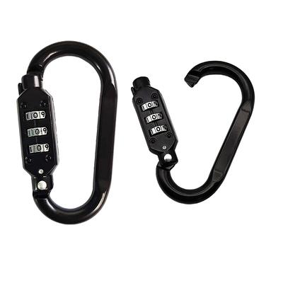 Combination Locking Carabiner Clip Hook,Password Resettable Keyless Padlock Key Chain Buckle,Backpack Outdoor,Travel Padlocks
