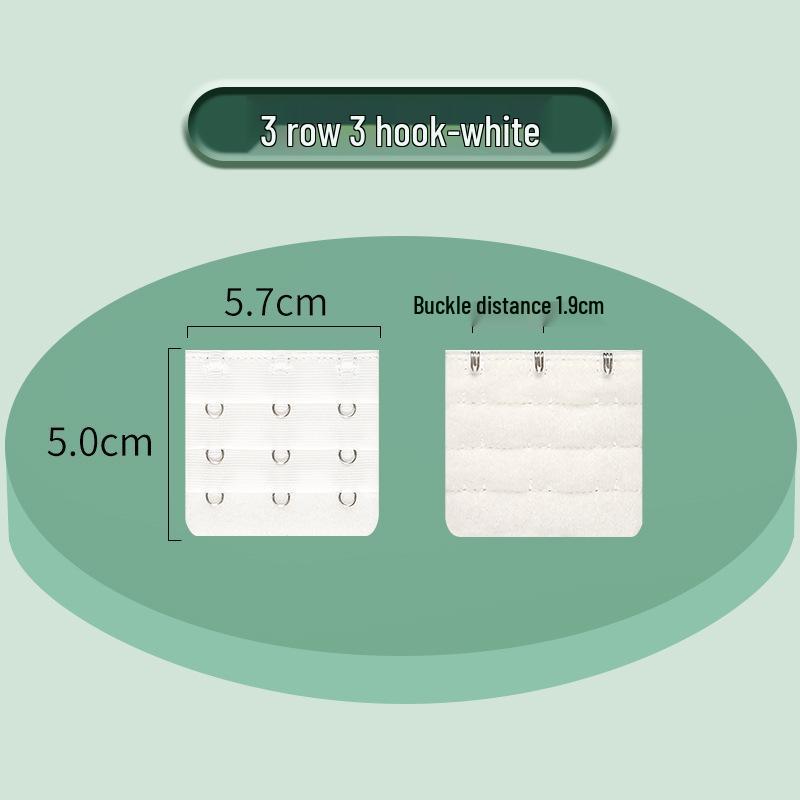 

Adjustable 3-Row Bra Extension Hook with Stainless Steel Reinforcement Bare Pack