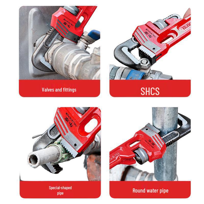 German Style Heavy Duty Pipe Wrench and Universal Water Pump Pliers – Large Opening, High Hardness for Plumbing Installation