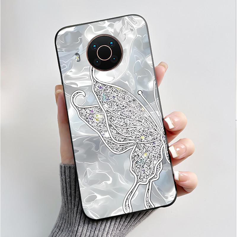 Printed Phone Case For Nokia X20/Nokia X10/Nokia X100/Nokia XR20 Capa Soft Silicone Black Shell Cover Cute Flower Cartoon Casing