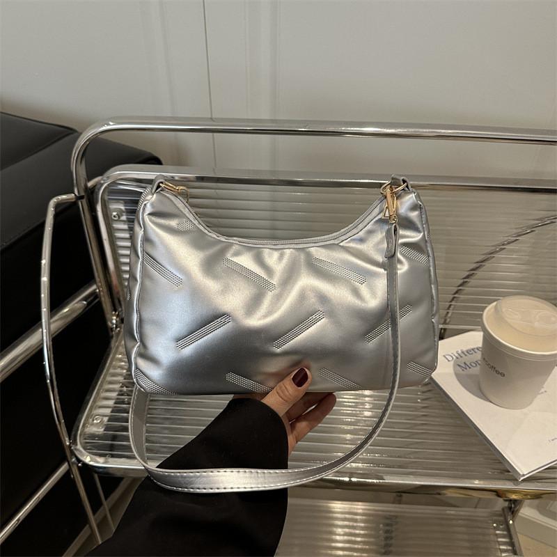 Fashion Shoulder Crossbody Bag With Solid Color Design For Daily Outings Casual