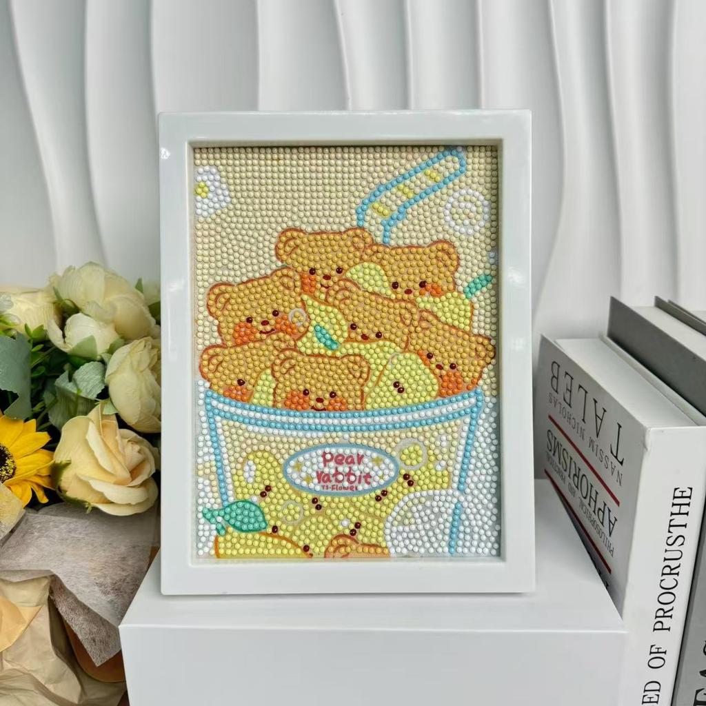 Children'S Diamond Painting Framed Handmade Diy Material Bag Sanrio Diamond Paste Painting Concentration Toy