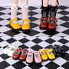 2Pcs 1:12 OB11 Uniform Shoes Doll Classic Shoes Suit For Ob11 1/12 Bjd Detachable Doll Gsc DOD, YMY Doll Accessories