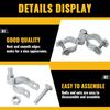 Chain Link Fence Gate Hinge Kit, VIVIDA 1-5/8" Gate Hinge Include Female Gate Hinge(2 PCS), Male Gate Hinge(2 PCS), Chain Link Fence Gate Hinge,