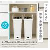 Asvel Trash Can with Lid, Double-Opening Pedal, Under-Counter Storage, 30L, Black, Hygienic, A6303