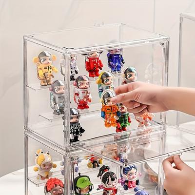 Transparent Dust-Proof Display Case | Stackable, Flip-Top Organizer | Perfect Valentine's Gift | Save Space On Desk. Shop Now!