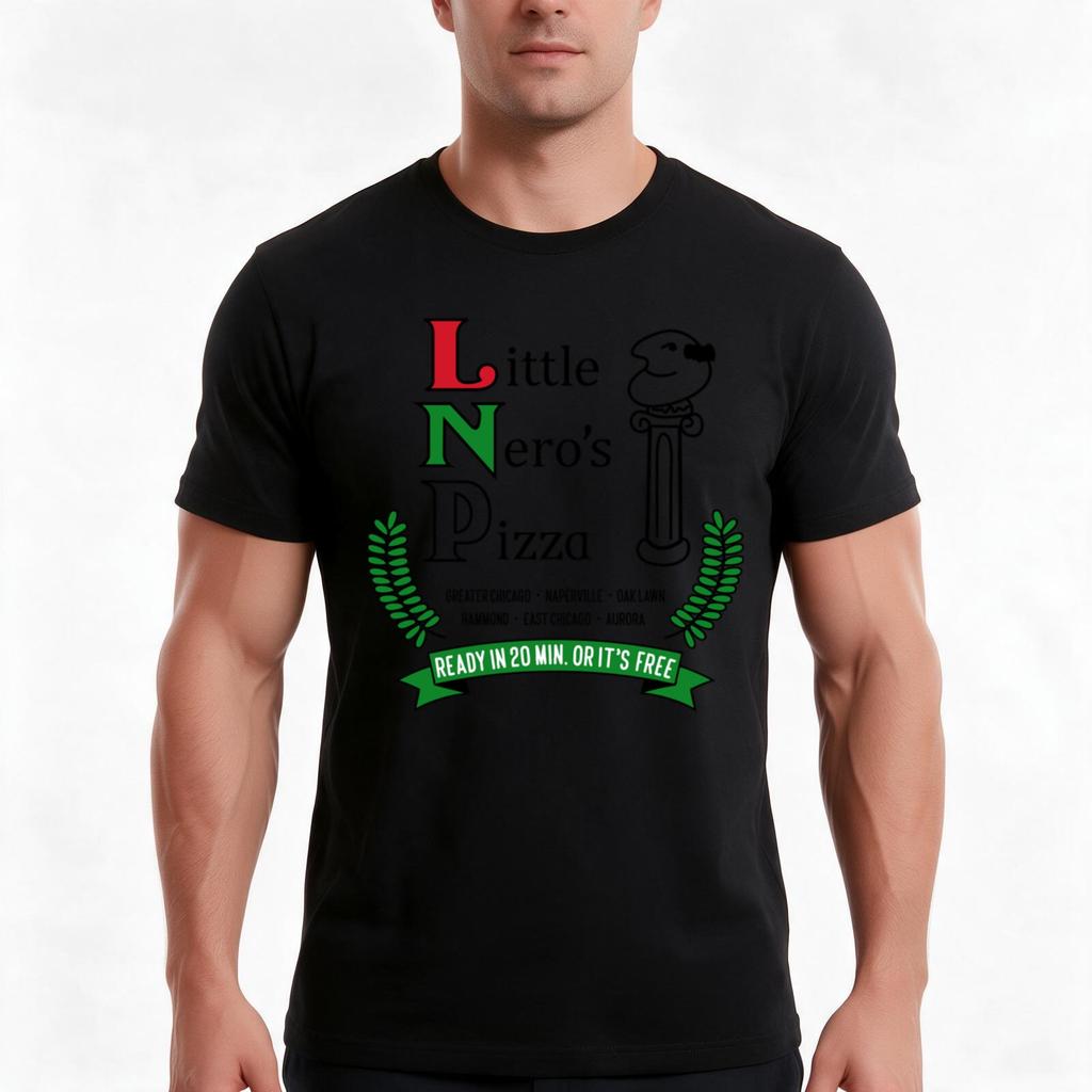 Little Neros Pizza Tshirt Summer Casual Cotton Tee Oversized Streetwear Tops Vintage Graphic Print Loose Fit Short Sleeve