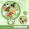 Ins Cute Reflector Cartoon Heart Folding Hand Fan - Portable Round Fan for Photos