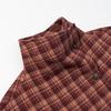 European and American style, wholesale women's clothing fashion versatile temperament casual stand-up collar plaid woolen jacket