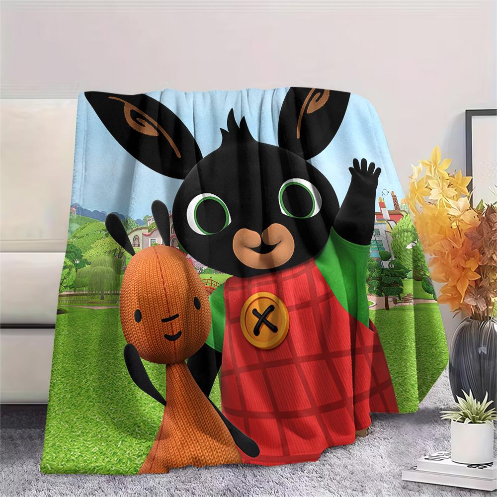 Coperta in Flanella con Stampa di Bing Bunny, Alta qualità, Confortevole per Tutte le Stagioni, Decorazione per la Casa, Calore e Comfort