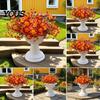 Maintenance Free Fake Greenery Artificial Morning Glory Flower Bouquet, Realistic Plastic Floral Arrangement Decorative Plants for Vases Home