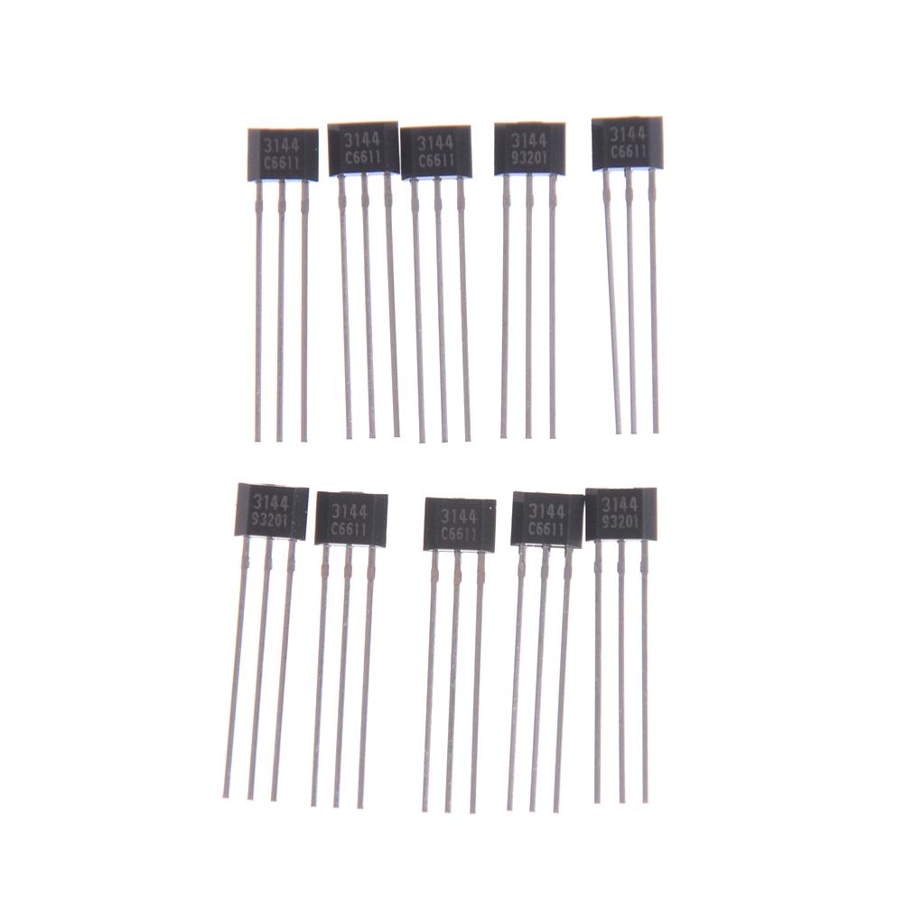 10pcs A3144 A3144E OH3144 Y3144 3144 Hall Switch Effect Sensor Hall Sensor Motor Brushless Motor Electric Motor TO-92UA