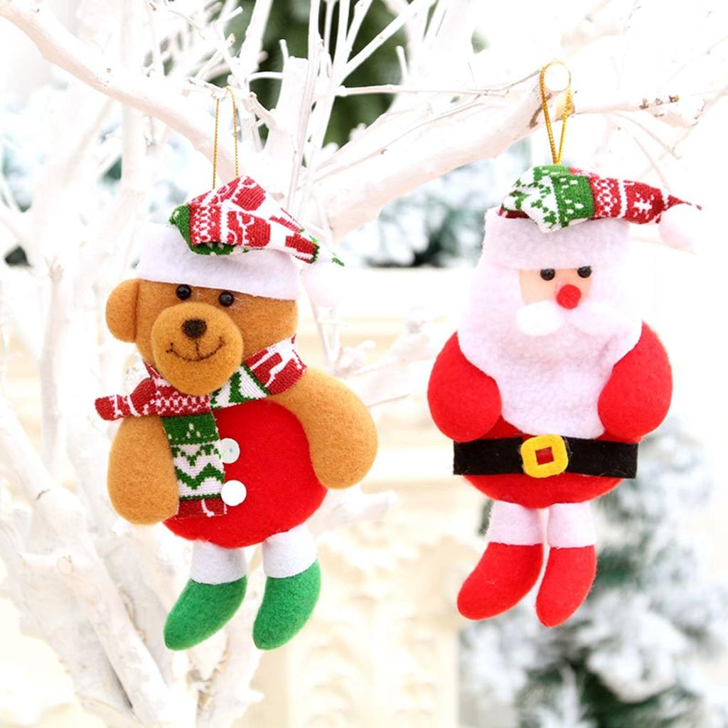 Bear Hanging Cute Soft Decorative Toy Doll Christmas Pendant Ornaments Christmas Tree Decoration