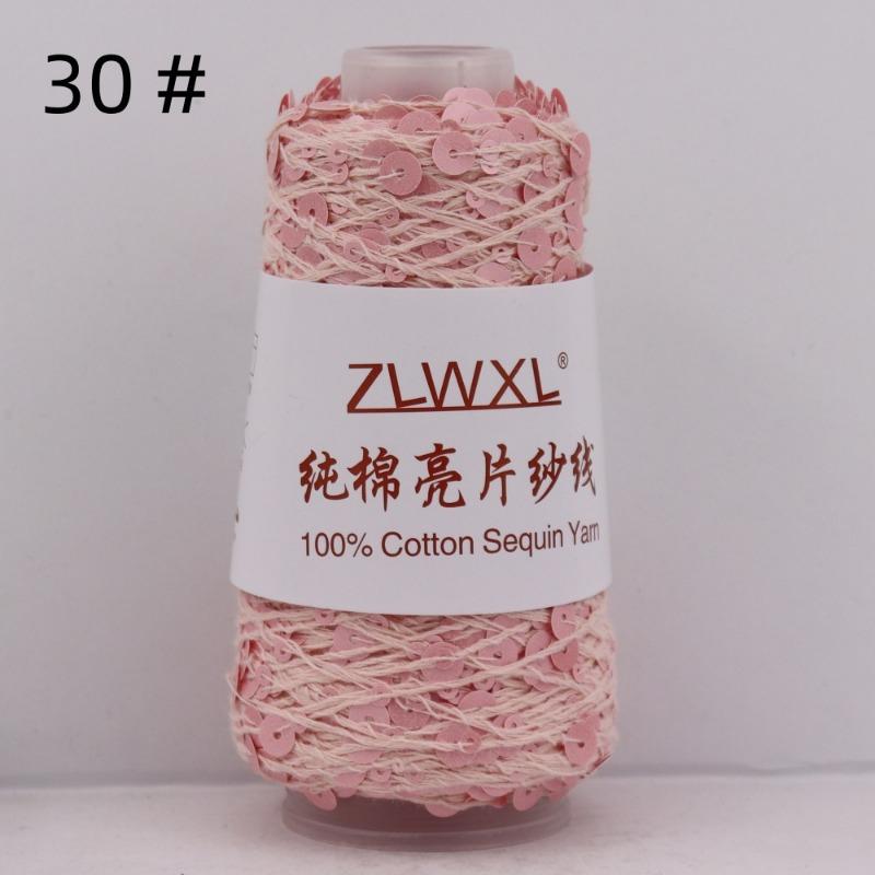 1000g /3200M 100% Cotton Yarn 6mm+3mm Special Sequin Yarn DIY Knitted Garment Accessories Rag Doll Knitting Yarn