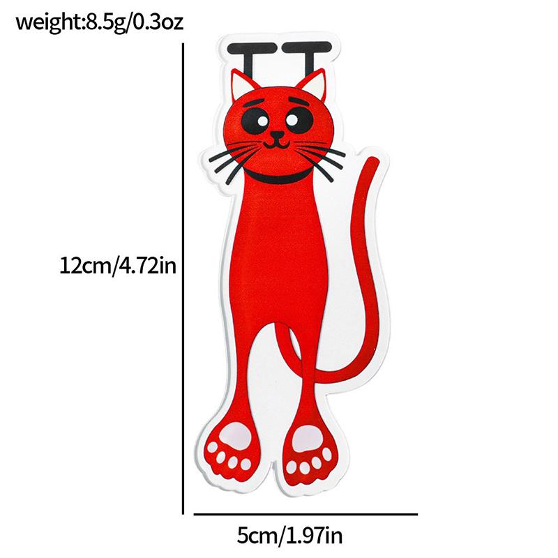 1 Pcs Kawaii Black Cat Bookmarks For Books 3D Plastic Stereo Animal Book Mark For Student Teacher'S Gifts Creative Stationery