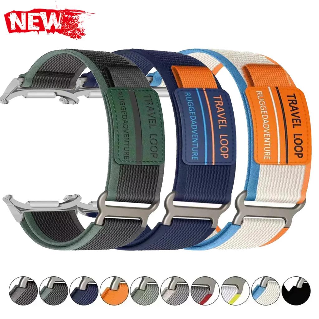 Nylon Travel Loop Strap for Samsung Galaxy Watch 7 Ultra 47mm Men Sport Band for Galaxy 7 47mm ultra NO Gaps Curved End Bracelet