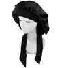 Damen Satin-Mütze, lange Haarpflege, Schlafmütze, Nachtmütze, Seidengefühl, Kopfwickel, Turban