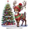 Acrylic Christmas Santa Claus Deer Table Top Diamond Painting Ornament Kits Rhinestones Desktop Ornaments for Home Office Decor