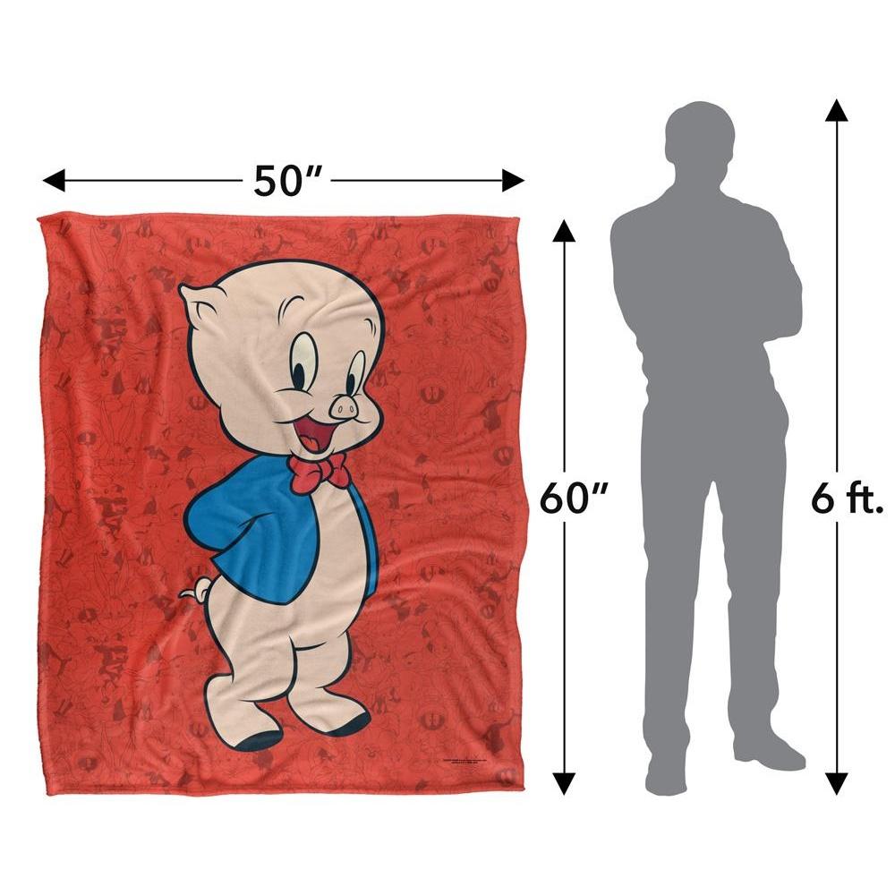 Looney Tunes Character Collage Porky Pig Blanket
