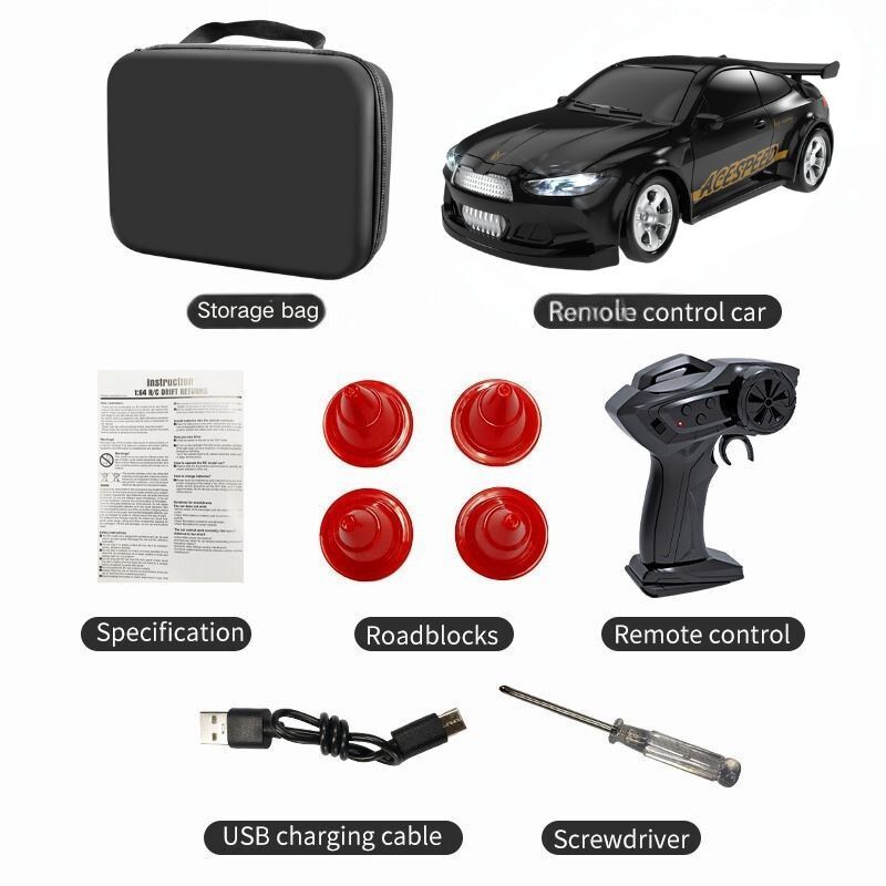 AAXK1 New 4WD 2.4GHZ RC Simulation Mini Drift Car Palm Racing Model Desk Toys 1/64 Scale Remote Control Car Gift for Children Boys.
