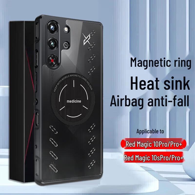 

STRYFER Transparent Gaming Cooling Phone Case for Nubia Red Magic 10 Series Red Magic 10 Pro/Pro+/10s Pro/10s Pro+