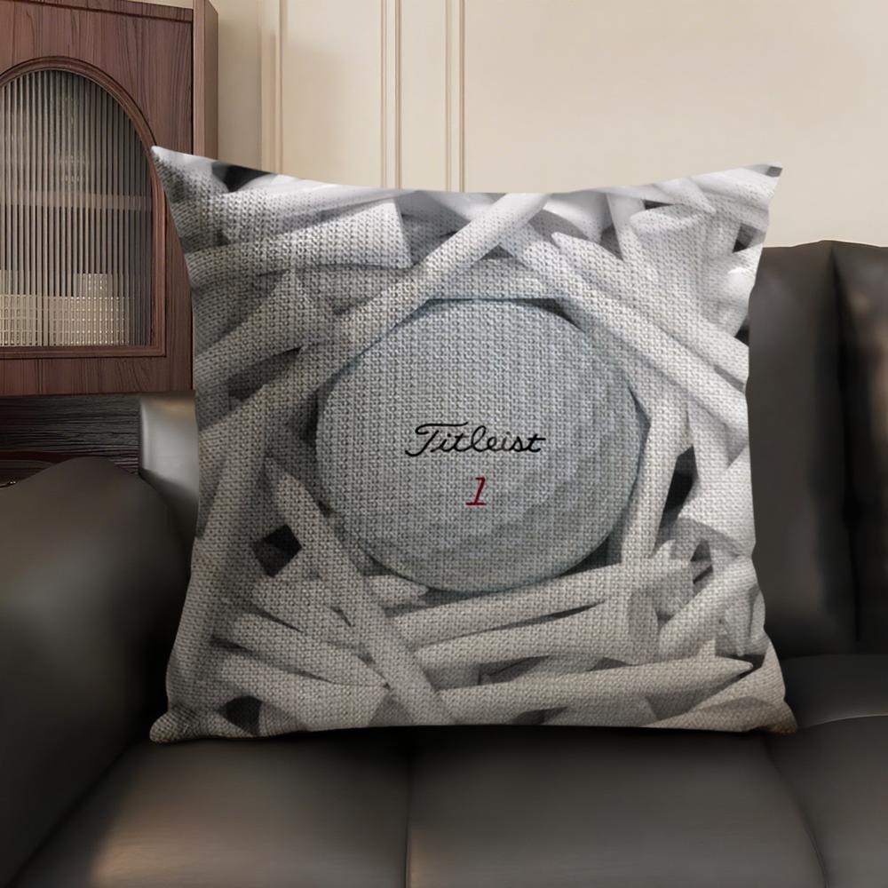 Golf Sports TTitleistS Cushion Cover Natural Linen Organic Fabric DoubleSided Printing Sofa Home Decor Gift Pillow Case