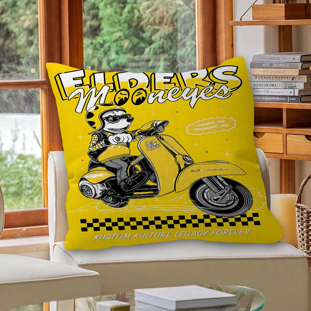 M-Mooneyes Pillow Gifts Home Office Furnishings Bedroom Sofa Car Cushion Cover case 45x45cm