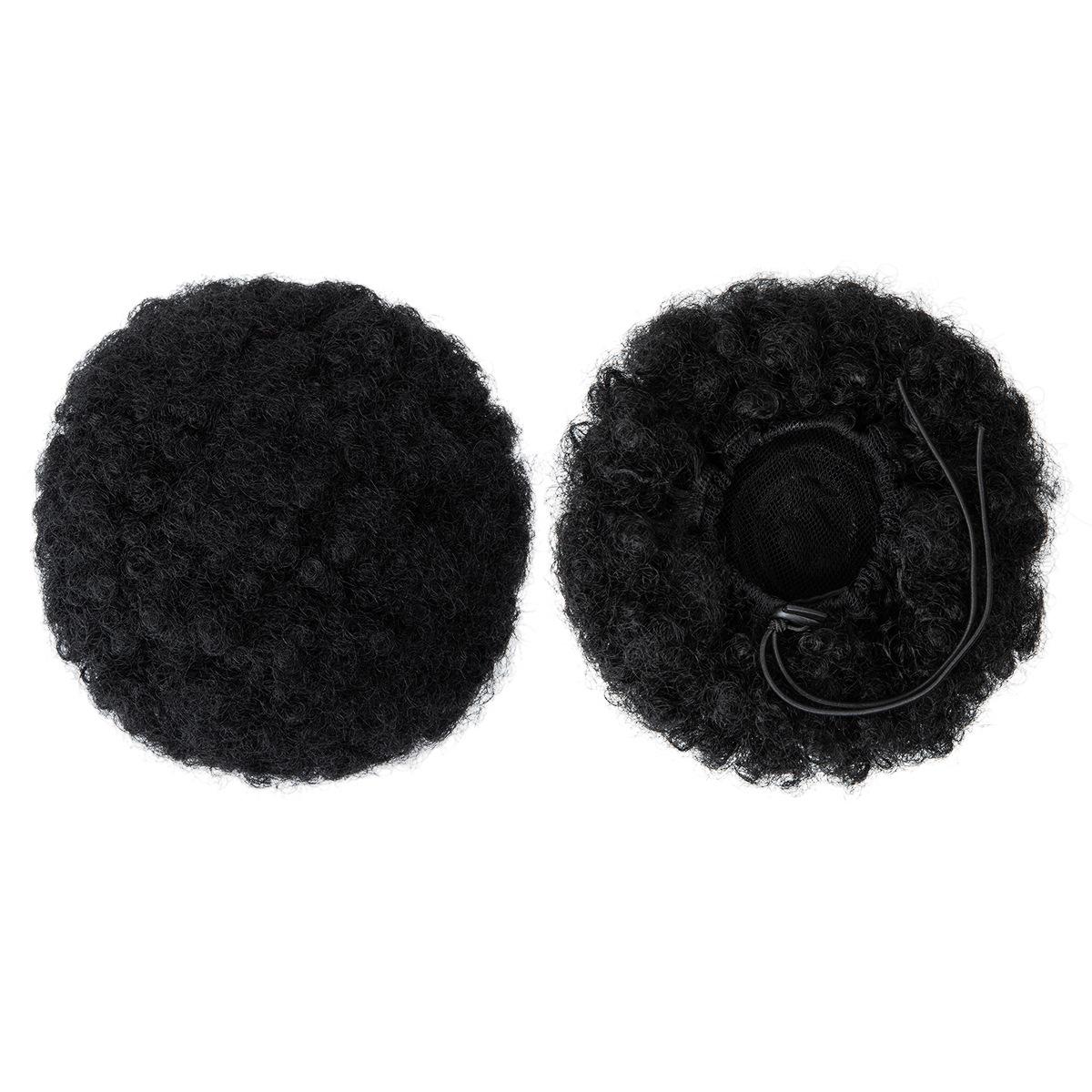 

Африканский парик-ободок для волос: Пушистый кудрявый пучок с завязками для женщин