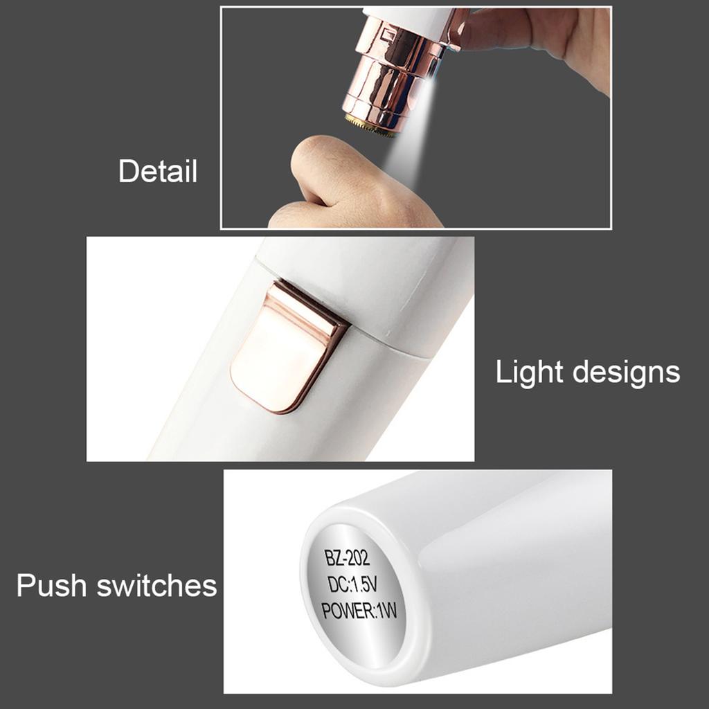 2 In 1 Lipstick Shaped Women Electric Eyebrow Trimmer Hair Removal Machine Shaver