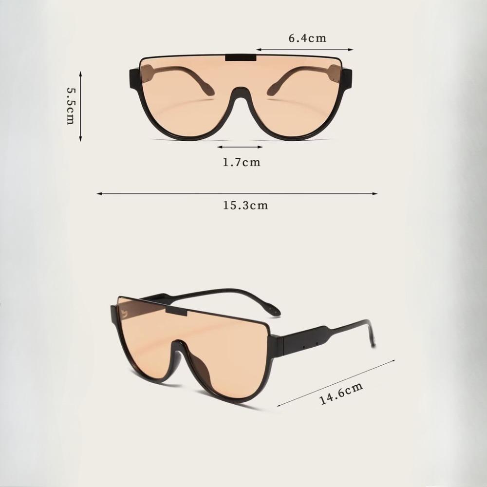 One-piece Aviator Sunglasses Women European and American Retro Large Frame Fashion Sunglasses