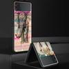 Elephant Mandala Aztec Phone Case For Samsung Galaxy Z Flip 7 6 5 4 3 5G Shockproof Cover Z Flip7 Flip6 ZFlip5 Flip3 Flip4 Luxur
