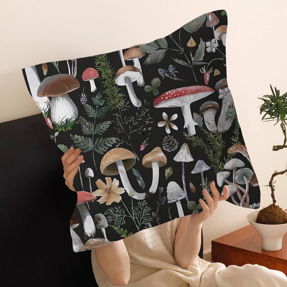 Hot Selling Squirrel Mushroom Cushion Cover Decorative Pillow Sofa Home Decor Case Pillow Cases