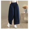 DIMANAF 2026 Nuevos Vaqueros de Verano para Mujer Talla Grande Cintura Elástica Pantalones Largos Sueltos Casuales Pantalones de Mezclilla Algodón