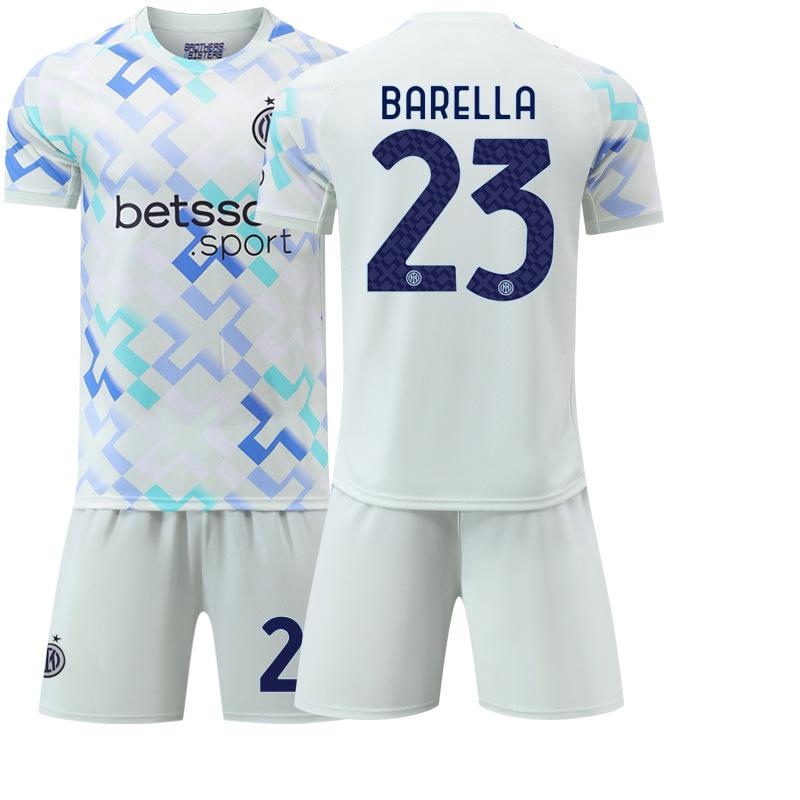 Foreign Trade Factory 2526 Inter away football jersey 9 Thuram 23 Varela No. 10 Lautaro white suit #16