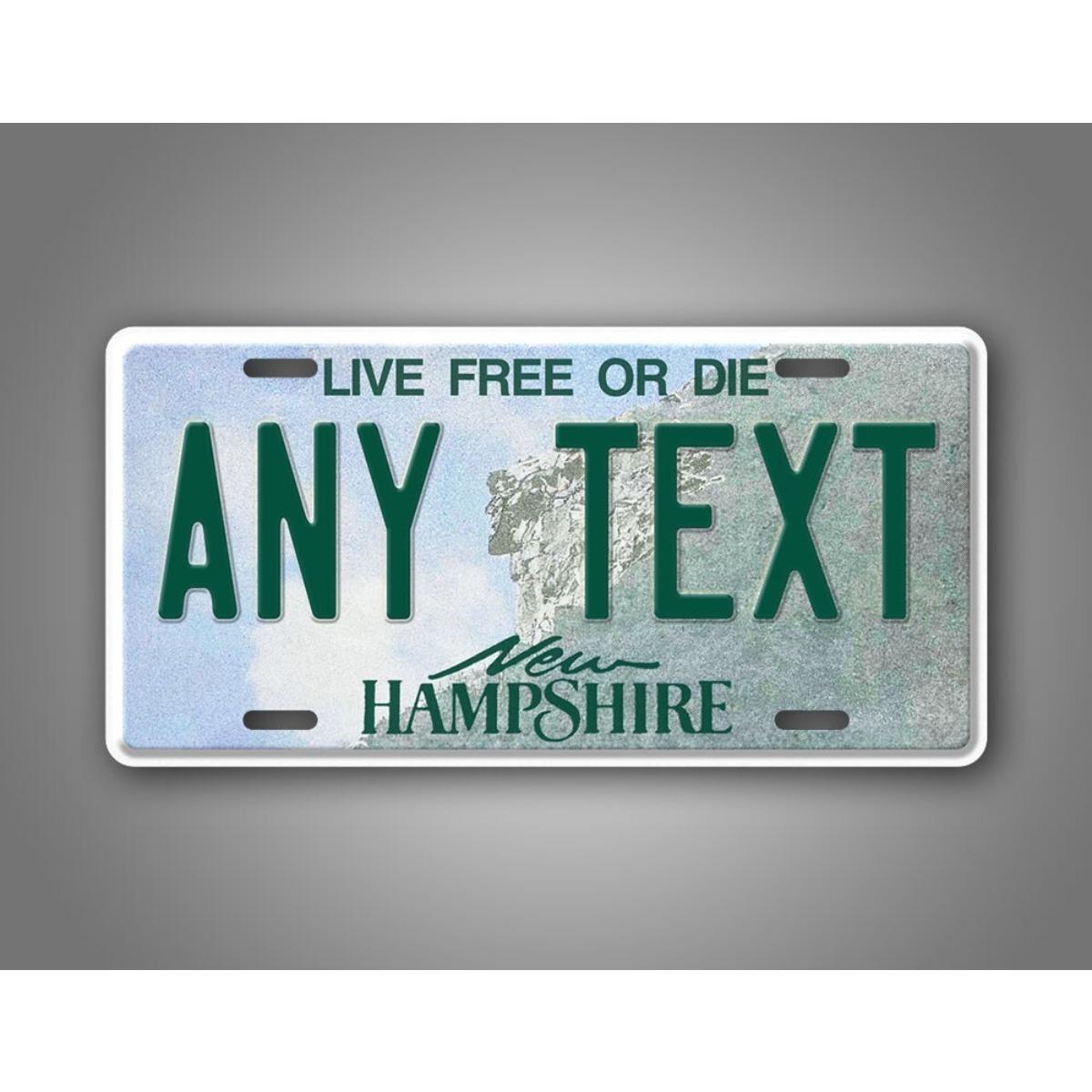 

Custom New Hampshire License Plate Metal Tin Sign Novelty Car Tag Wall Decor белый