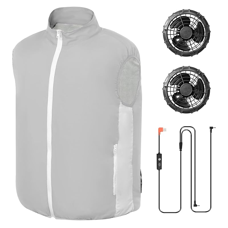 

[Formemory] air conditioned clothes sleeveless vest Work clothes with fan fan clothes temperature control cooling vest On-site warehouse clothes Heat