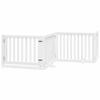 Vidaxl Foldable Dog Gate, With Door, 4 Panels, White, 320 Cm