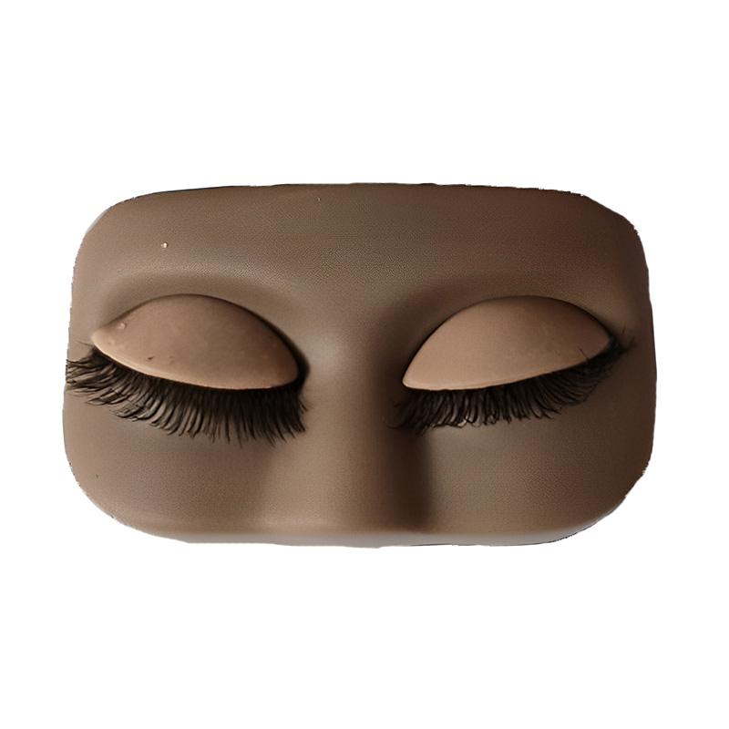 Eyelash Extension Practice Head with Removable Eyelids Flat Mannequin Model Lash Grafting Training Makeup Teaching Accessories