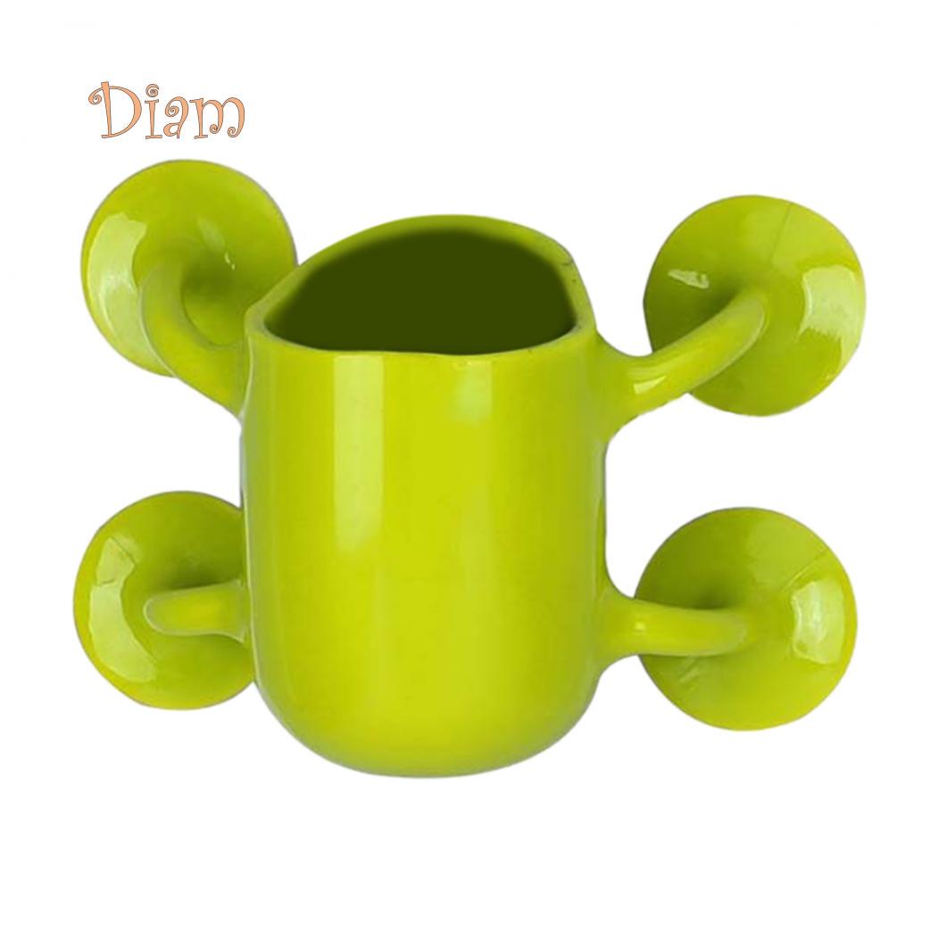 

Портативный мини-цветочный горшок Elens Store, настенный цветочный горшок, украшение для дома и офиса с присоской One Size зелёный